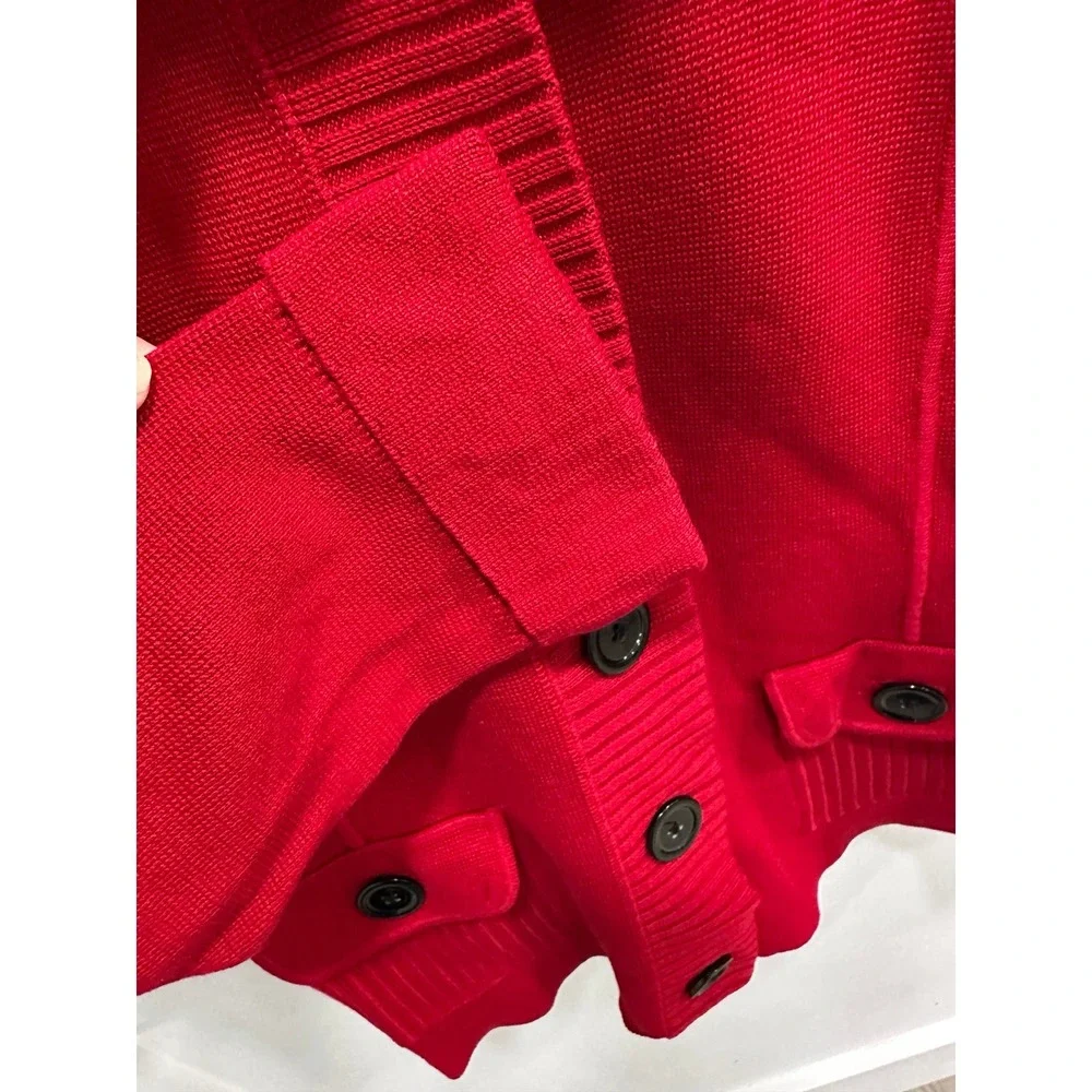 Jones New York Signature Petite Large Red Button-Front‎ Jacket